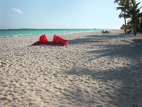 Der weiße Sandstrand der Malediven