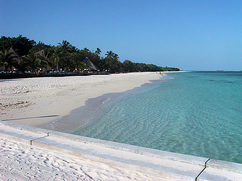 Foto Der weiße Sandstrand der Malediven - 